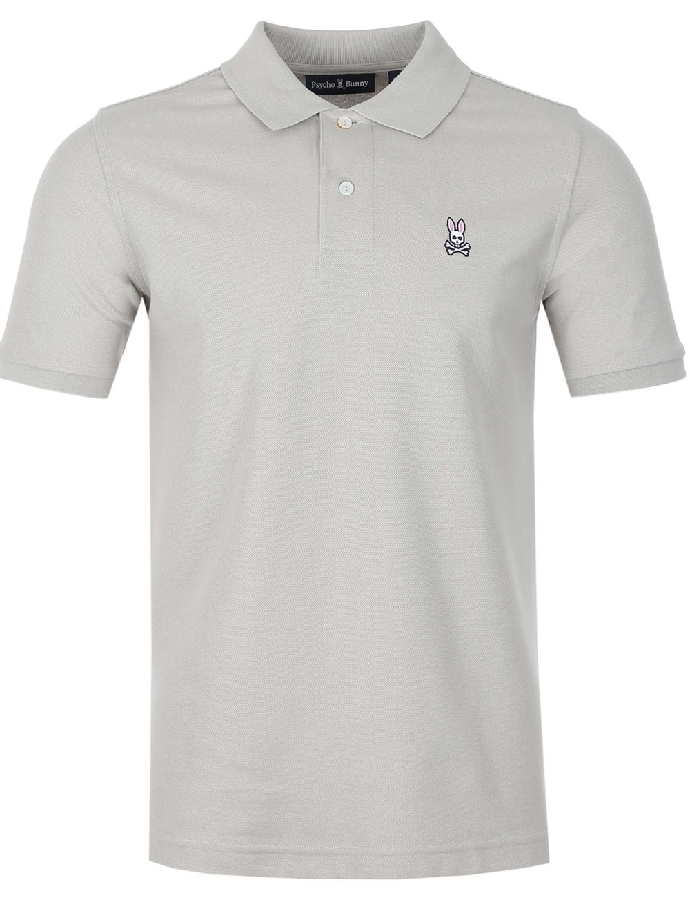 Psycho Bunny Men’s Gray Two Button Polo Size Six 10% Pima Cotton